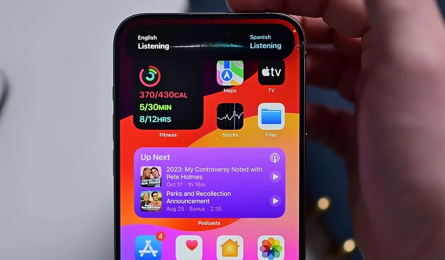 tính năng dịch trên nút action iOS 17.2