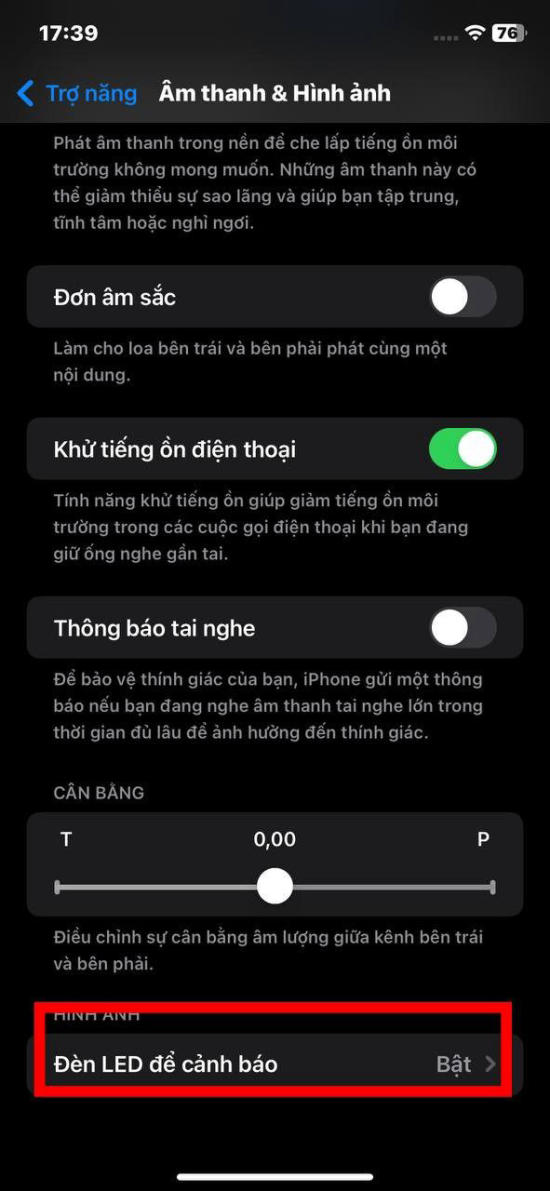 Bật tính năng nháy đèn trên iPhone 11