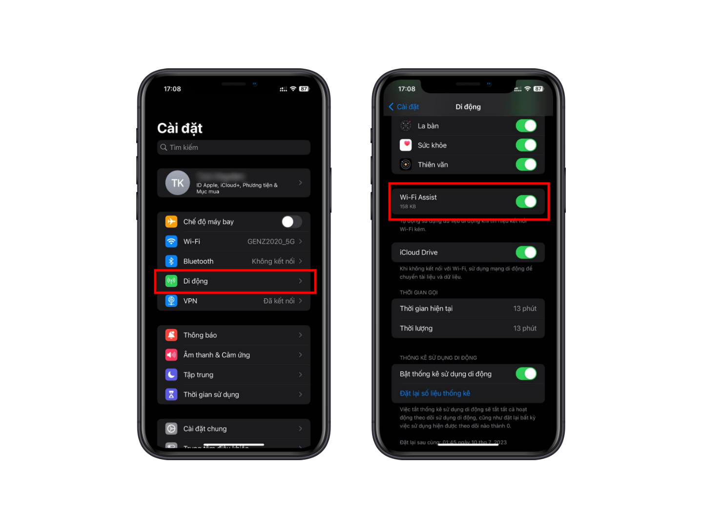Tính năng Wifi Assist trên iPhone
