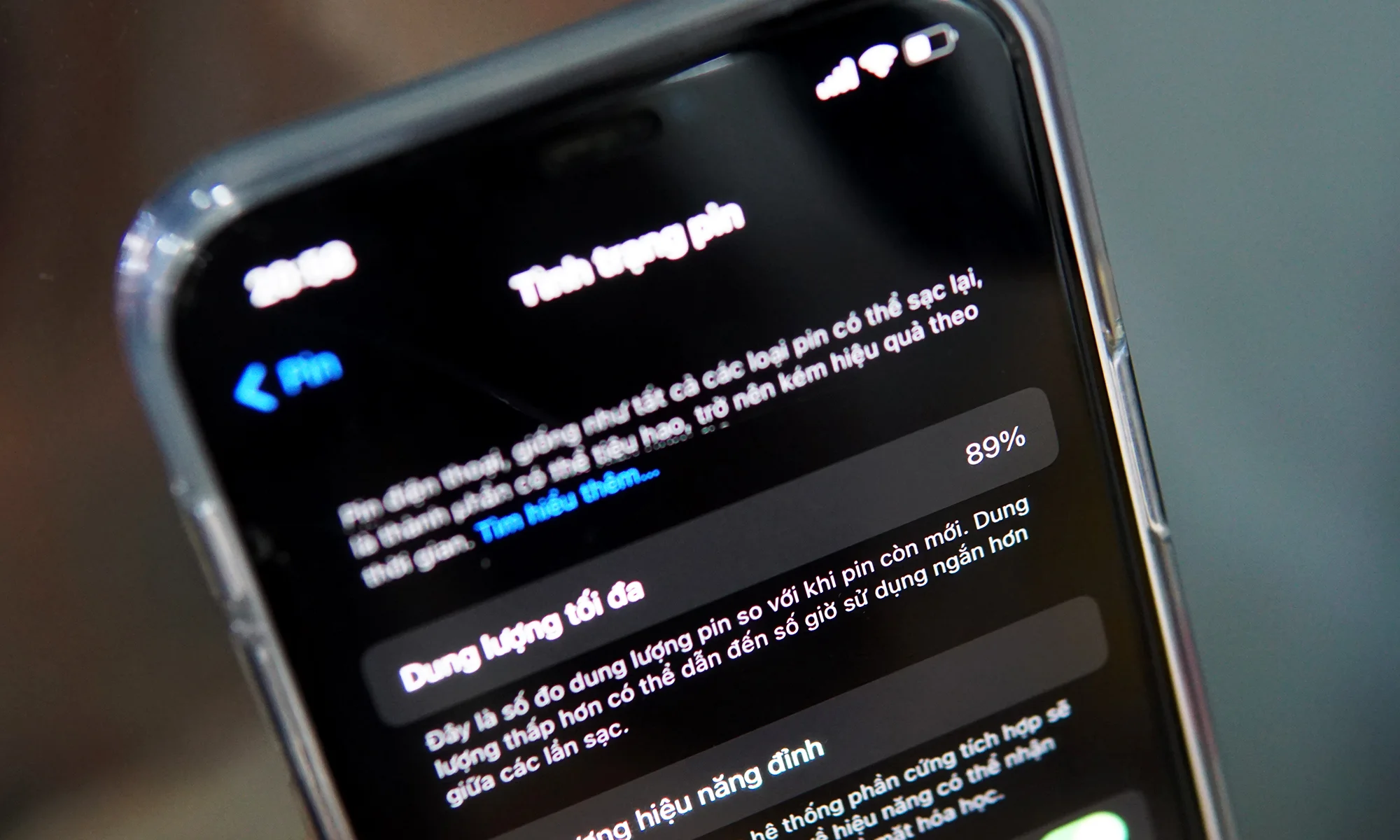 Kiểm tra tình trạng pin iPhone