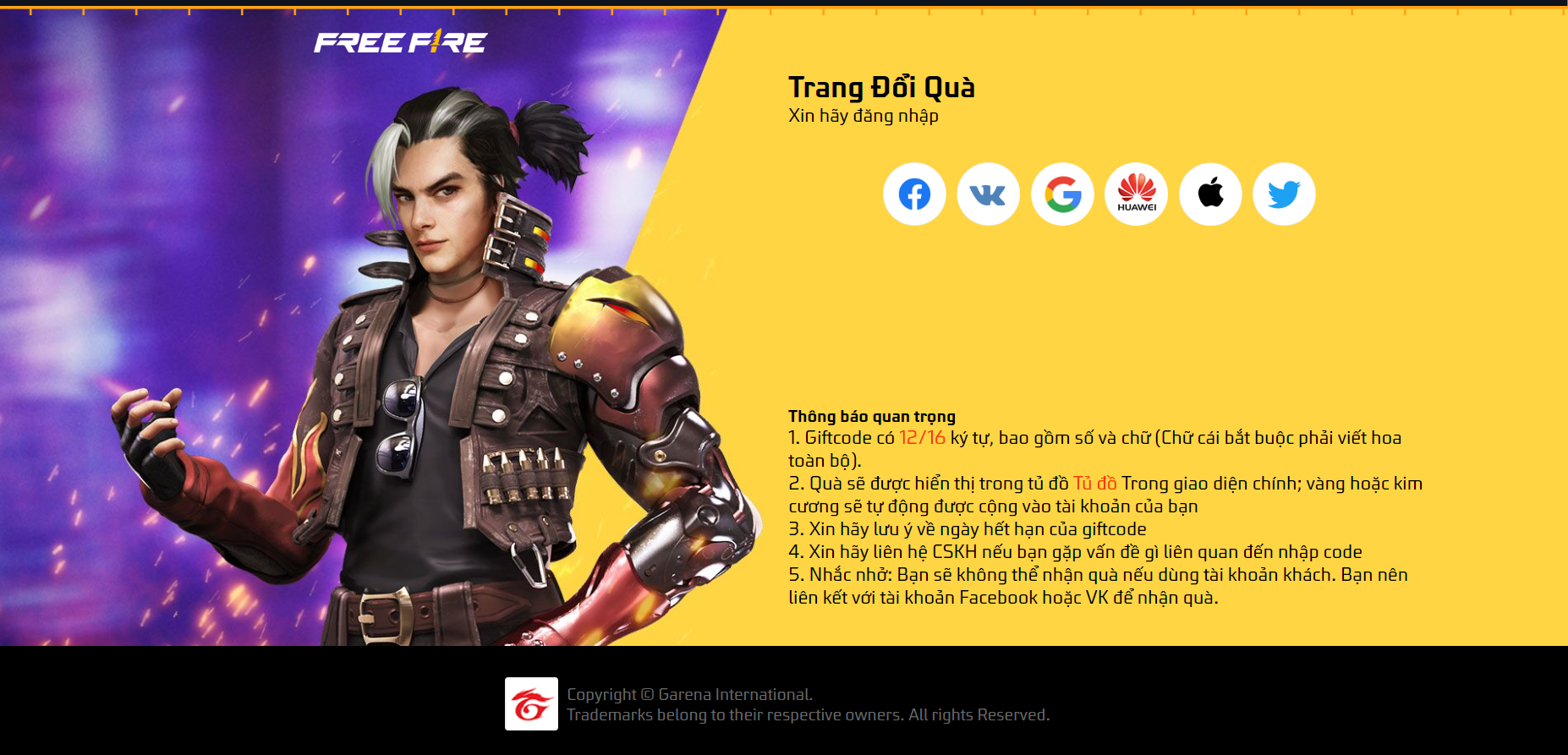 Tổng hợp code Free Fire Max mới nhất ngày hôm nay