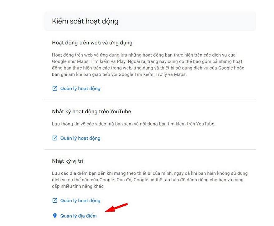 Tra cứu lịch sử hoạt động