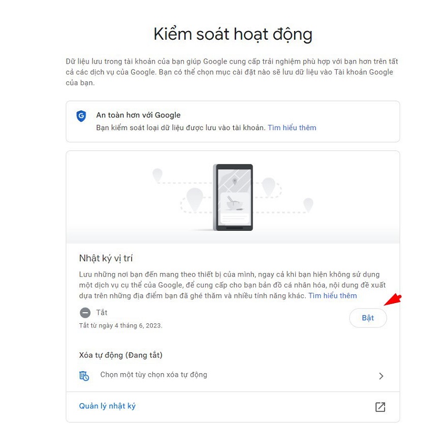 Tra cứu lịch sử hoạt động
