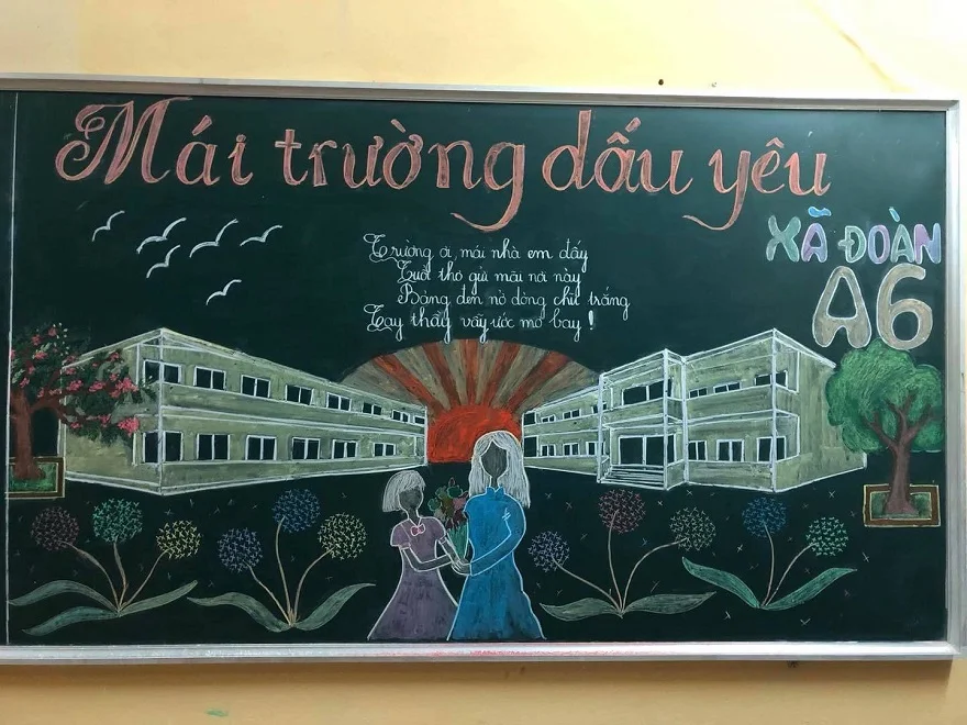 Trang trí bảng lớp học ngày 20/11