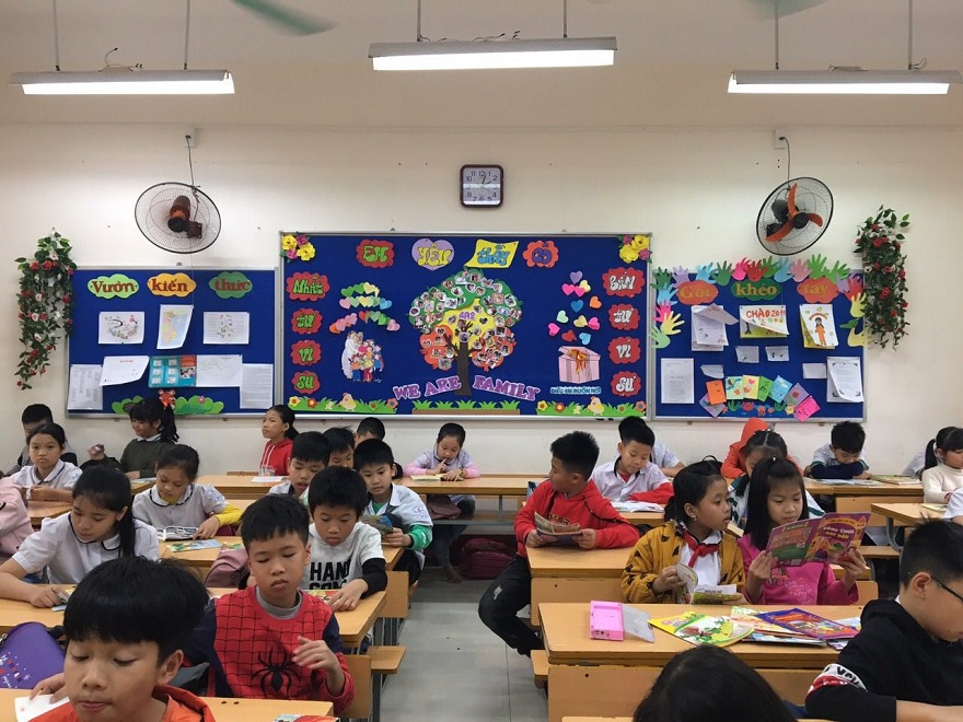 Trang trí bảng lớp học 