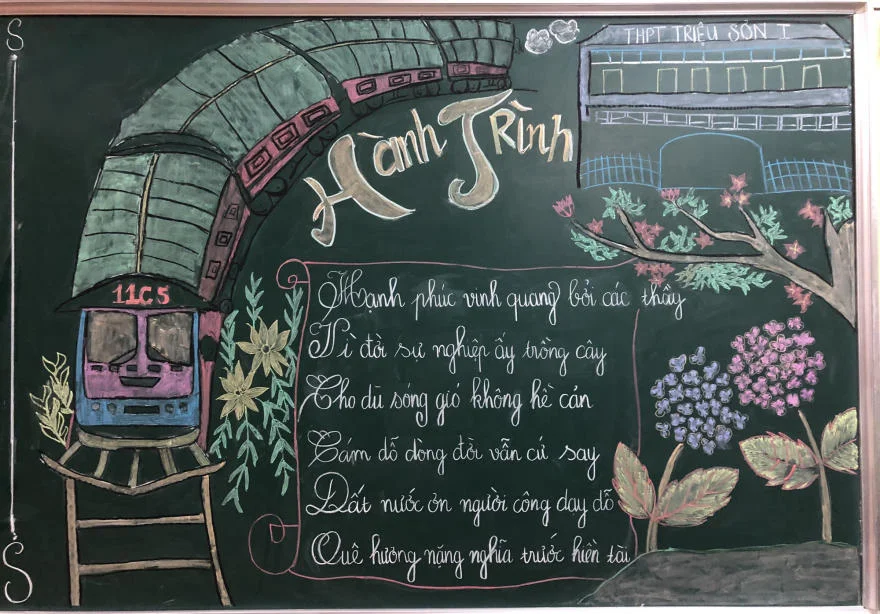 Trang trí bảng lớp học ngày 20/11