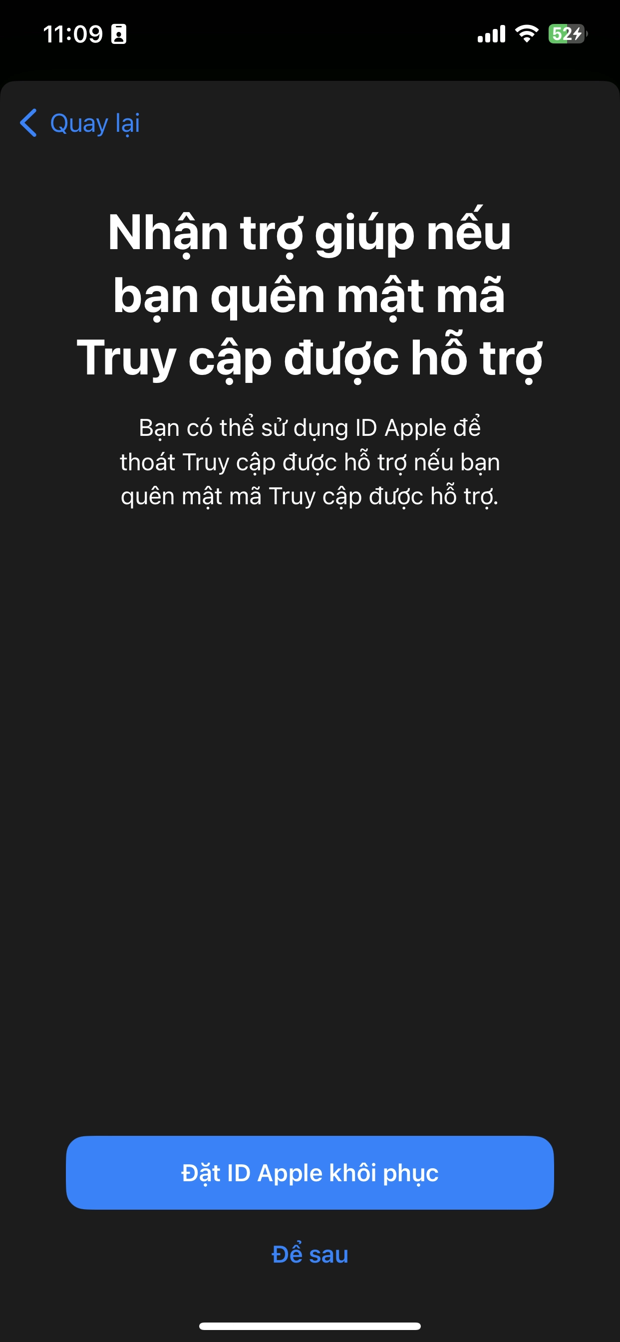 Truy cập được hỗ trợ ios 17