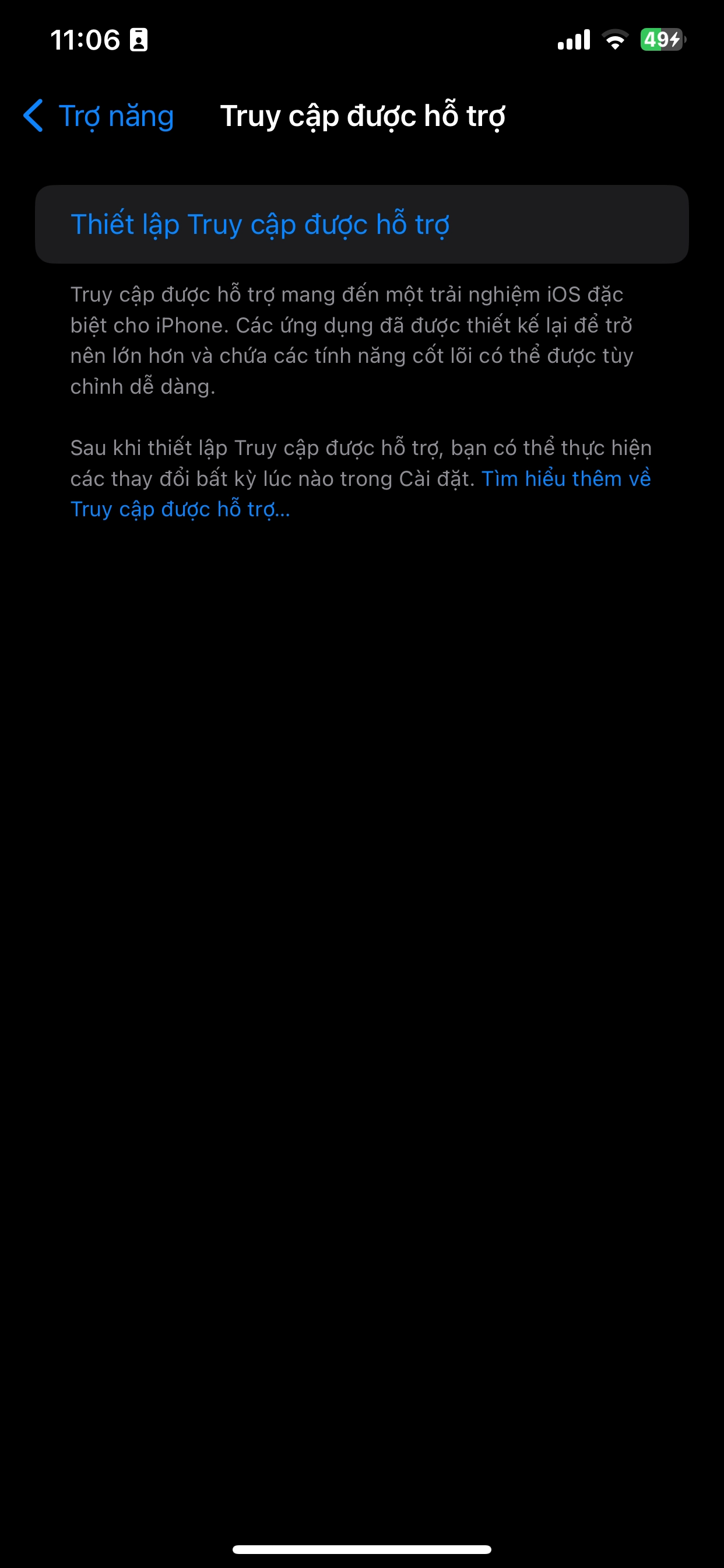 Truy cập được hỗ trợ ios 17