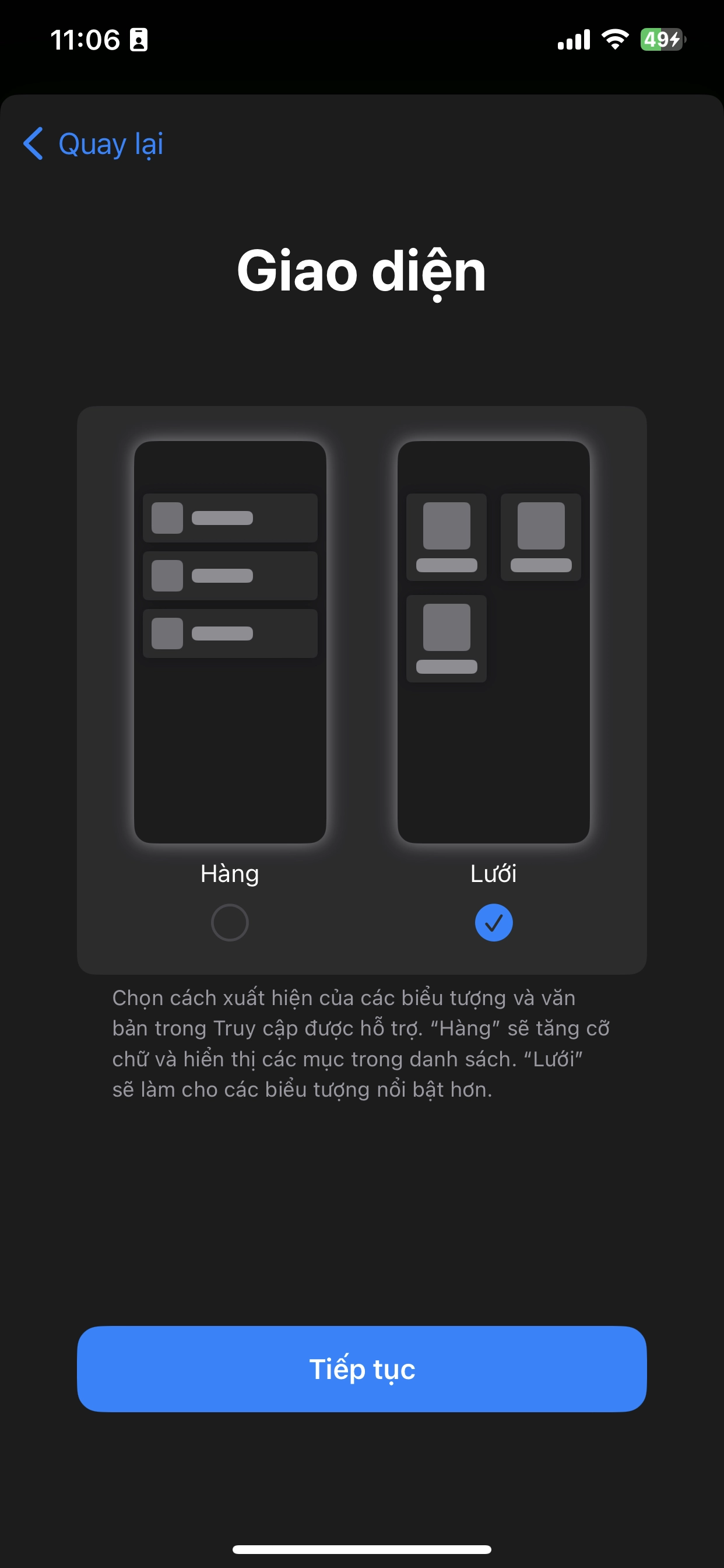 Truy cập được hỗ trợ ios 17