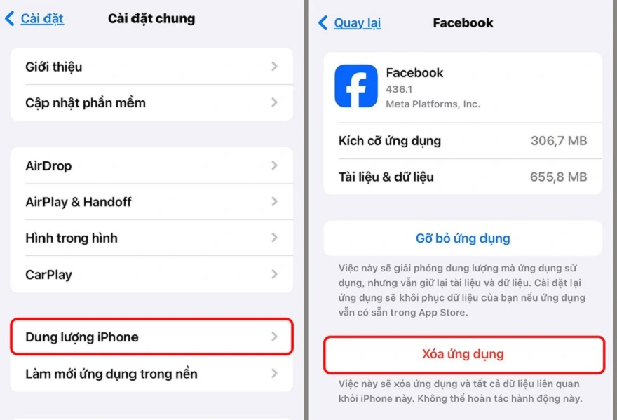 Facebook bị văng ra 