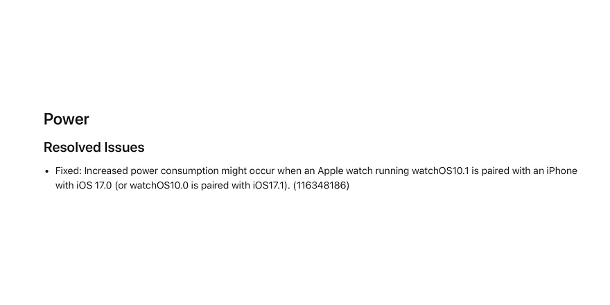 watchOS 10.1