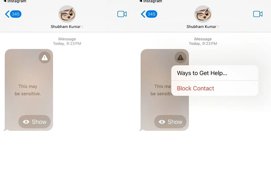 iOS 17.2 beta 2 tính năng cảnh báo nội dung nhạy cảm