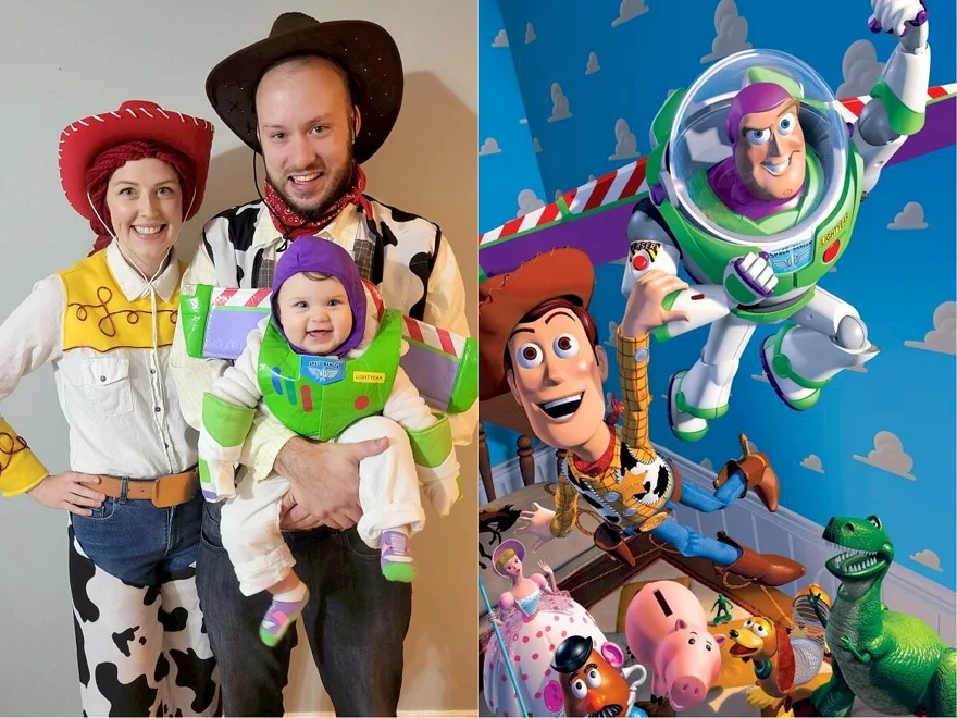 Gia đình đồ chơi nay hóa người thật đi chơi halloween à?