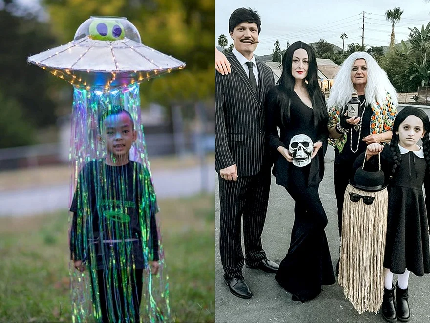 Những bộ trang phục Halloween độc đáo hay đại gia đình Wednesday