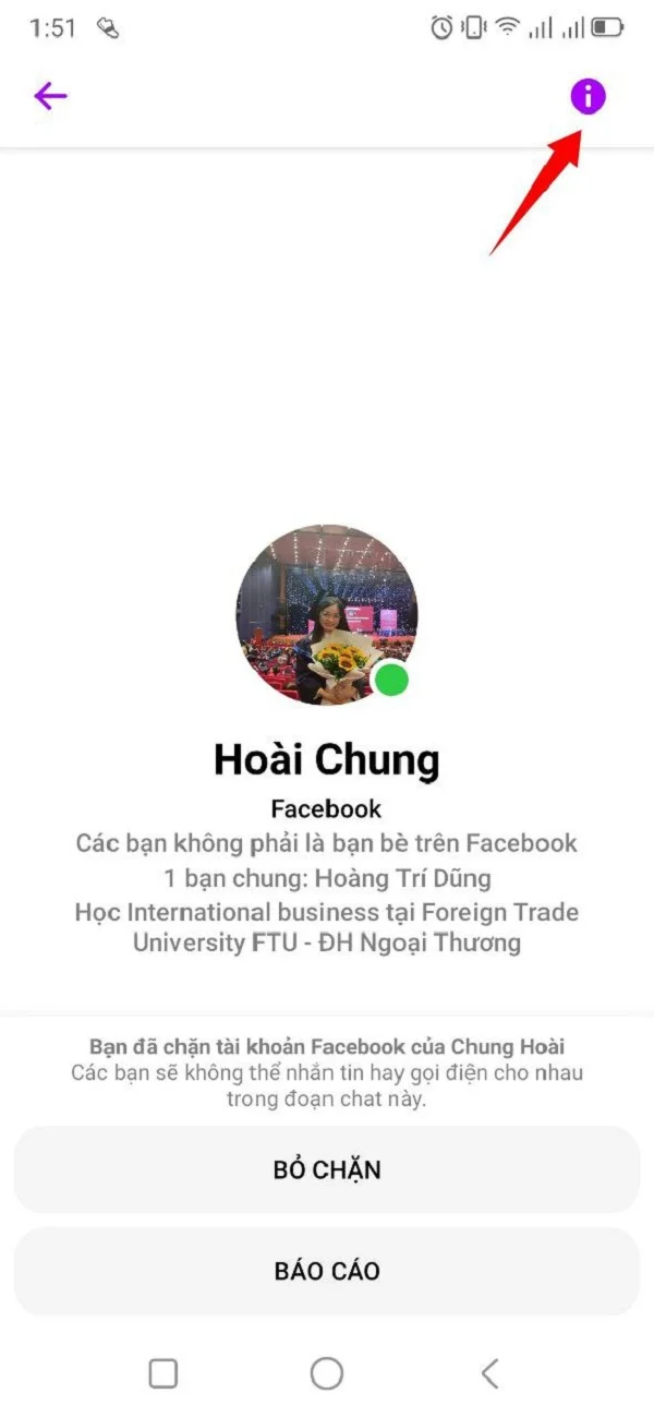 Xóa chặn trên Messenger