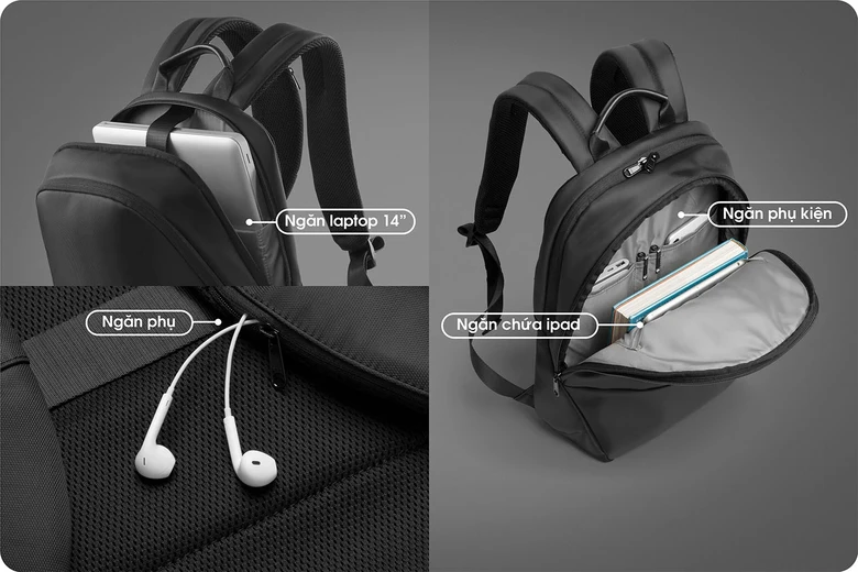 Balo MacBook 14 inch Kingbag Eric