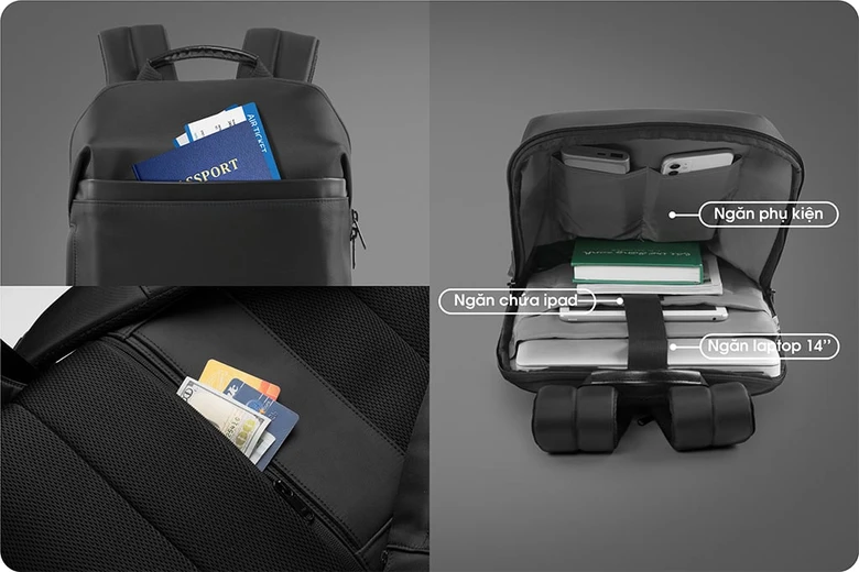 Balo MacBook 14 inch Kingbag Victor