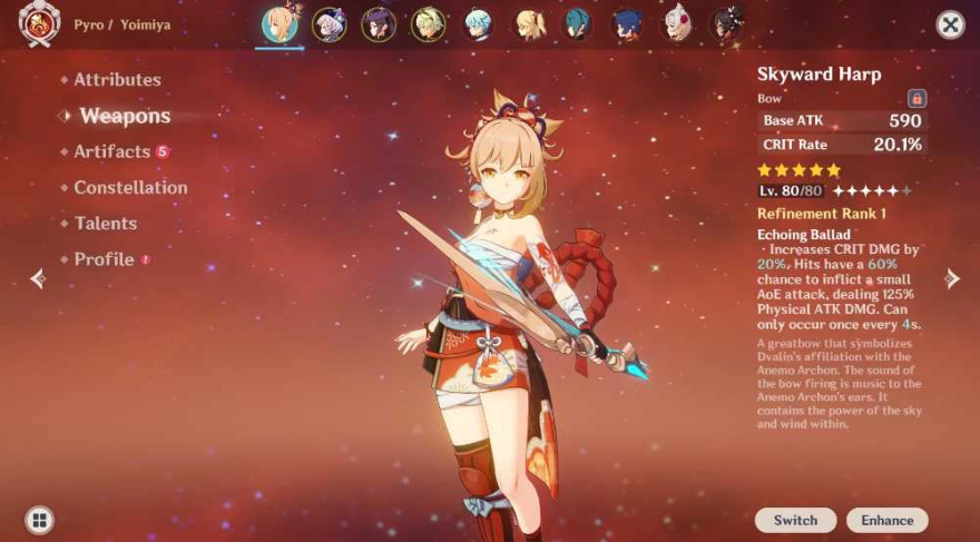 build Yoimiya Genshin Impact 