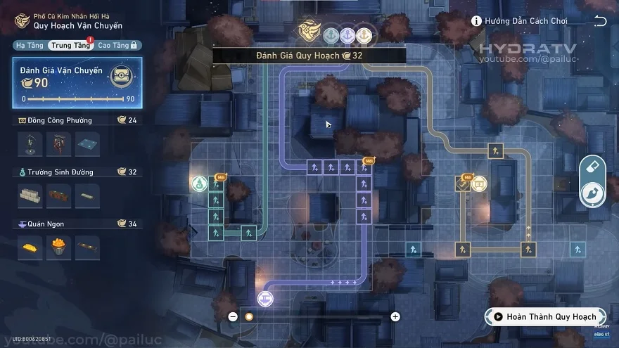 Hướng dẫn Quy Hoạch Vận Chuyển trung tầng 90 điểm
