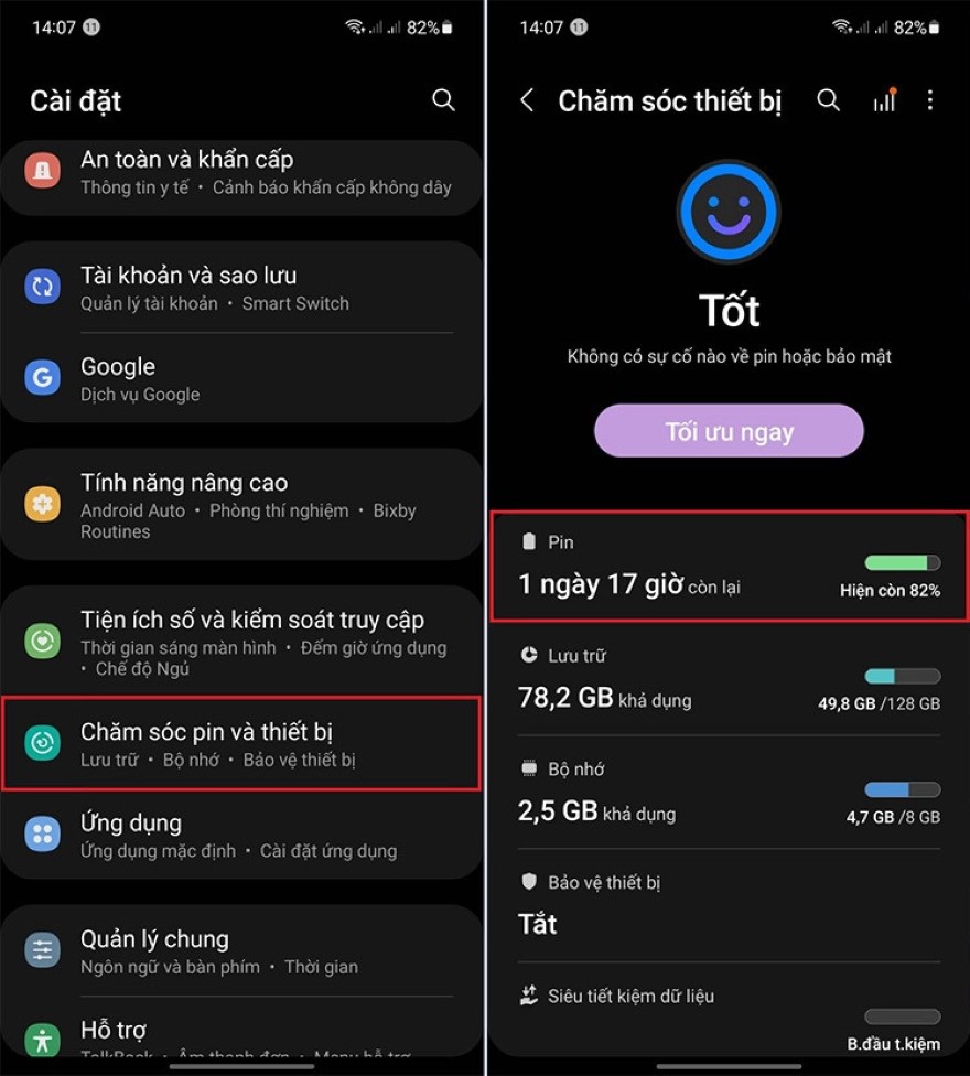 Cách để điện thoại Galaxy sạc nhanh hơn
