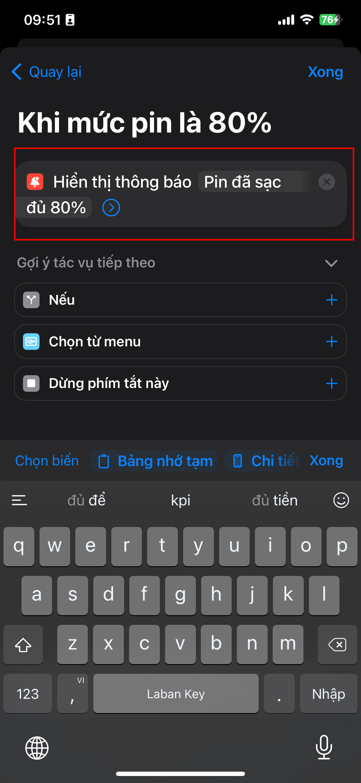 Cách để iPhone phát thông báo khi sạc pin đạt mức 80%