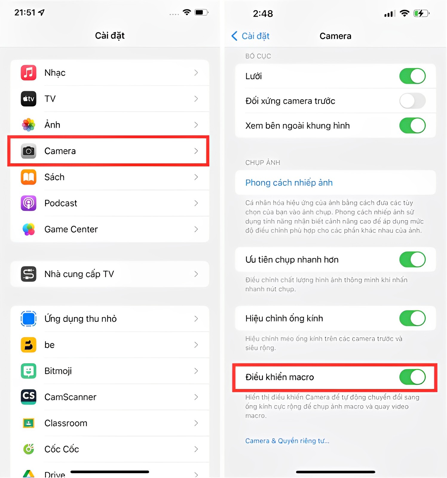 Cách tắt chế độ chụp ảnh Macro trên dòng iPhone Pro