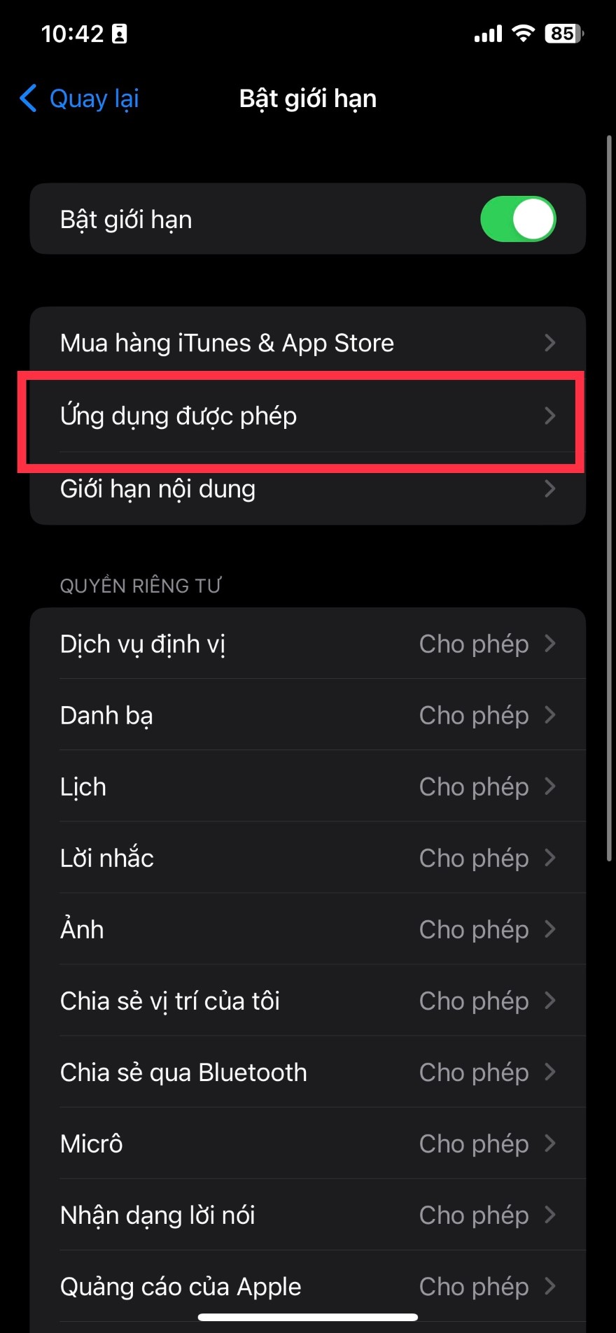 Cách vô hiệu hoá ứng dụng camera ở màn hình khoá 