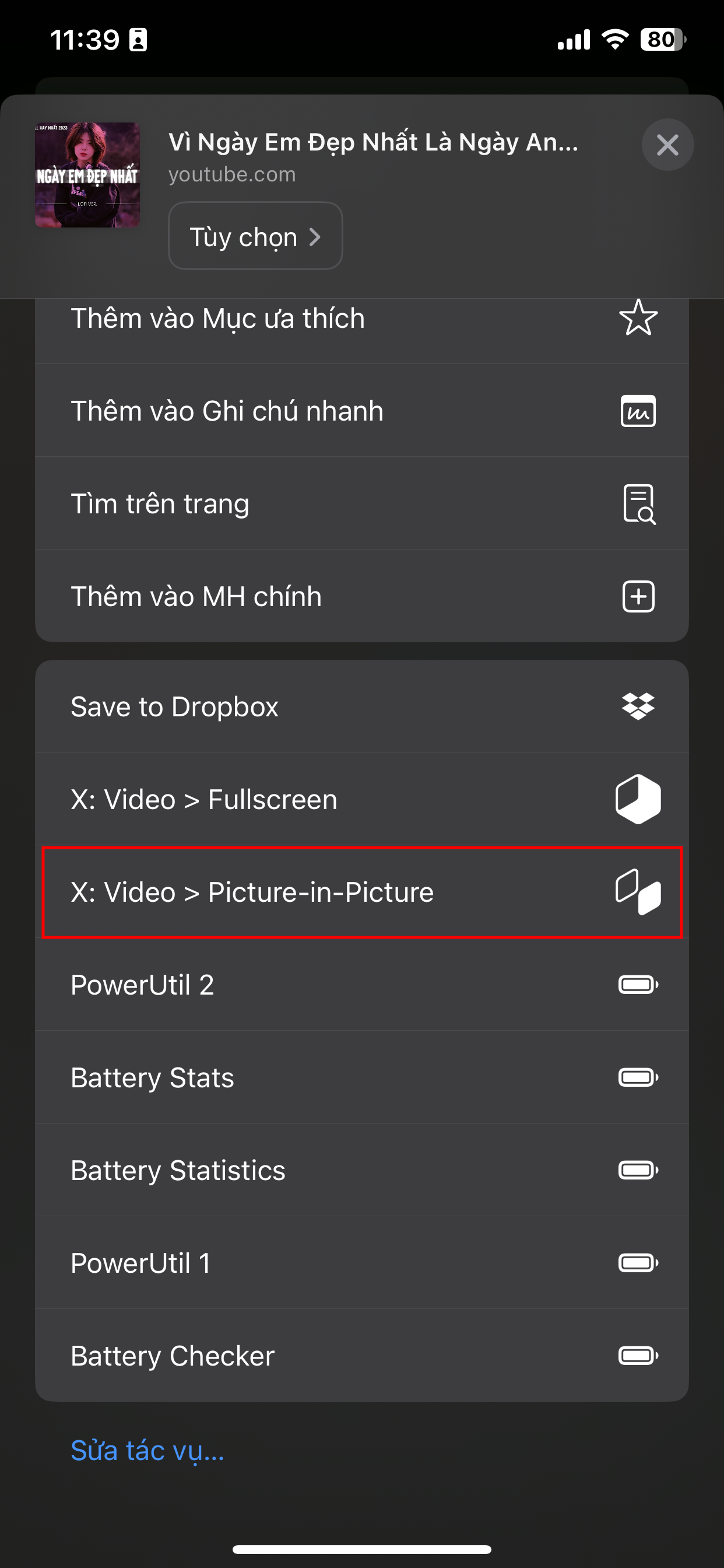 Cách xem Youtube ngoài màn hình trên iOS 16