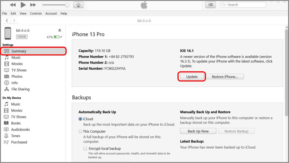 cập nhật lên iOS 17 theo cách thủ công