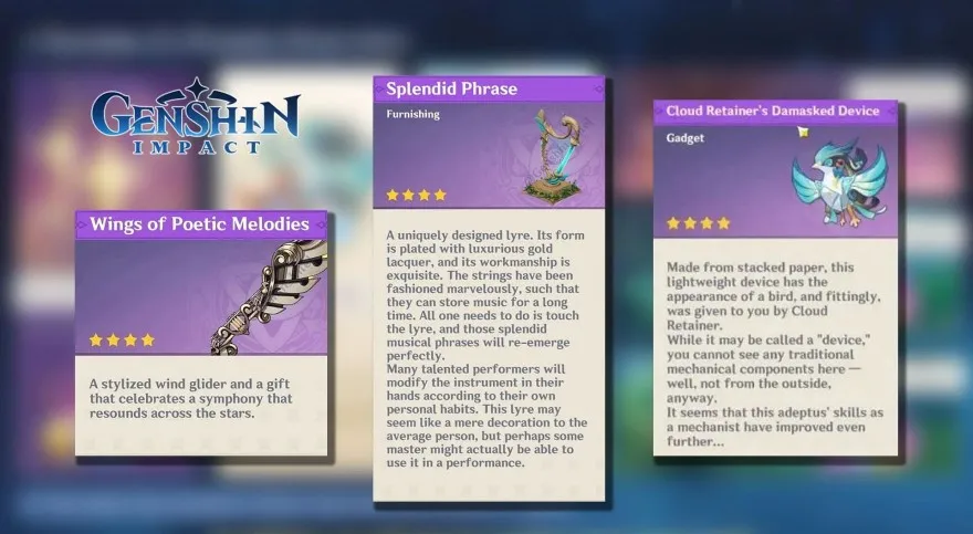 quà tặng kỷ niệm Genshin Impact 2023