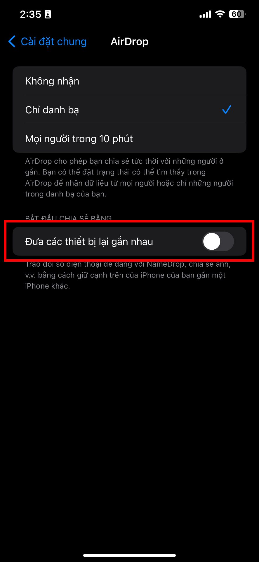 NameDrop trên iOS 17