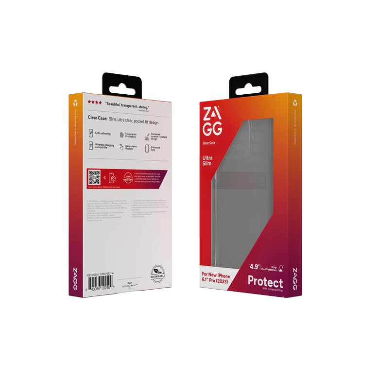 Ốp lưng bảo vệ iPhone 15 Pro ZAGG ESNTL Clear