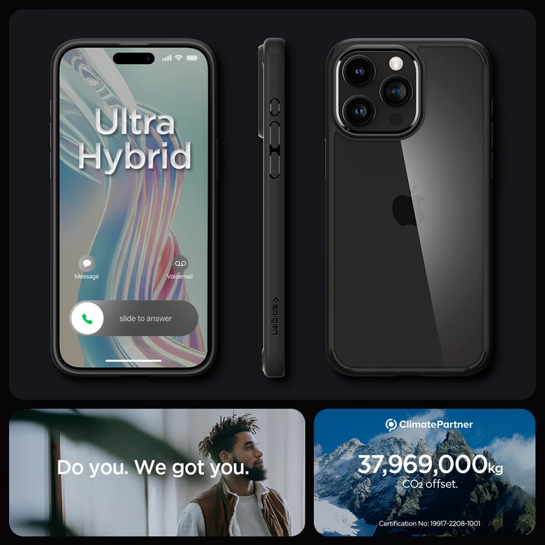 Ốp lưng iPhone 15 Pro Spigen Ultra Hybrid Crystal Clear