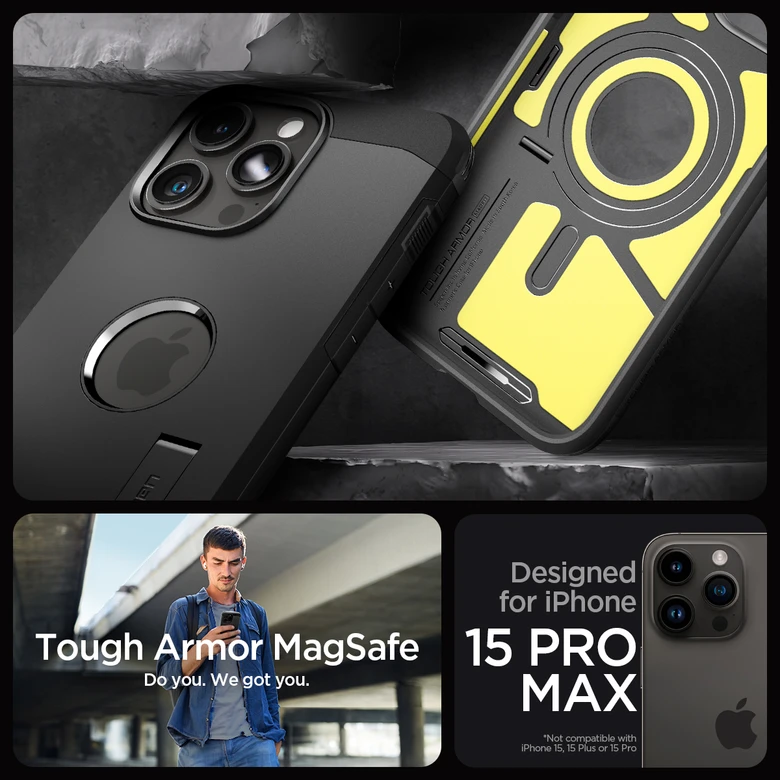 Ốp lưng Magsafe iPhone 15 Pro Max Spigen Tough Armor