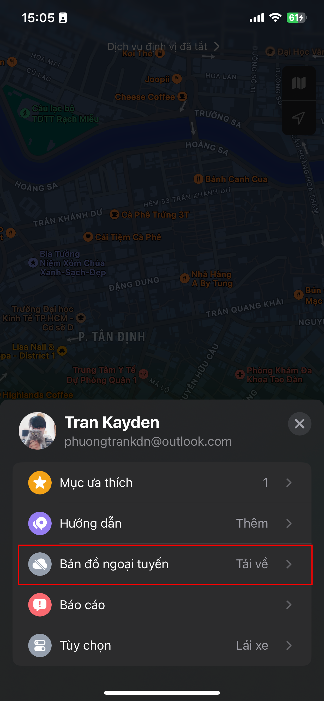 tải và quản lý bản đồ Apple Maps ngoại tuyến