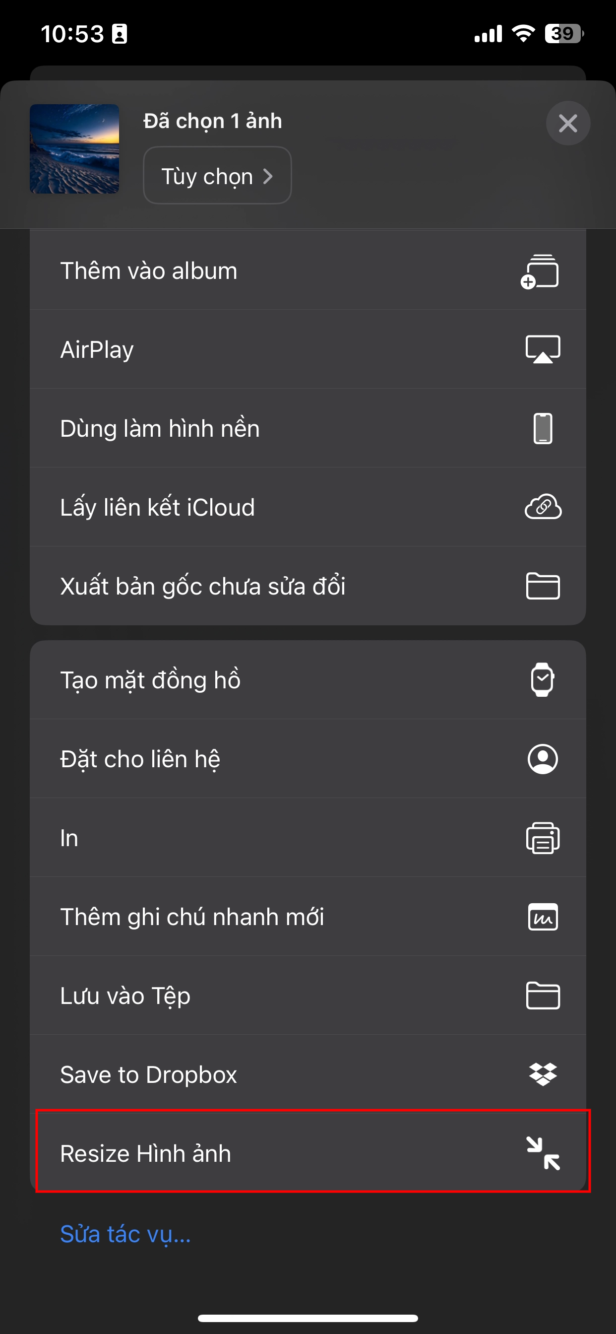  thay đổi kích thước hình ảnh cực kỳ đơn giản trên iPhone