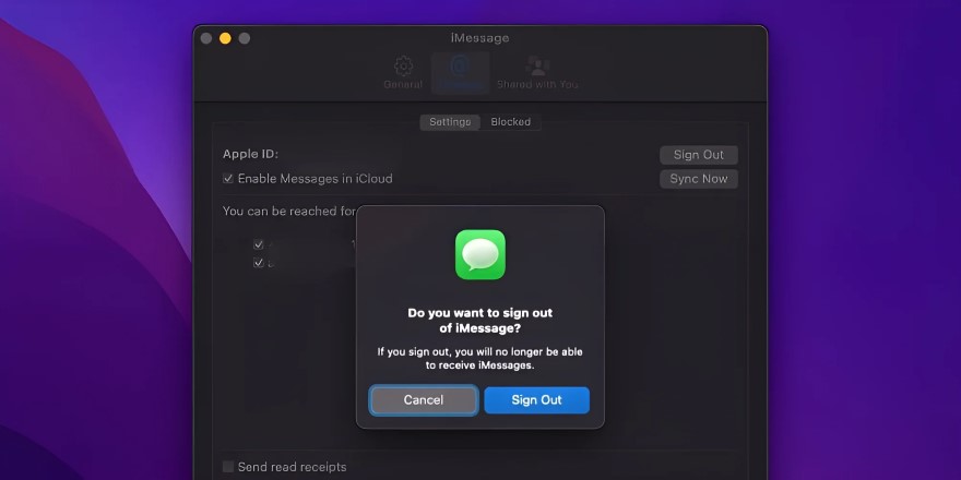 Cách đăng xuất iMessage trên macOS