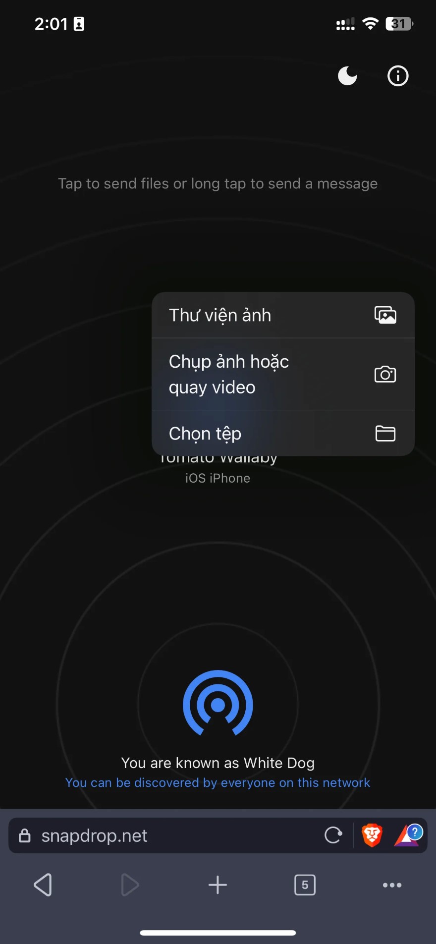 Cách gửi và nhận file giữa iPhone và Android