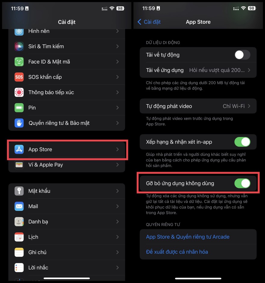 Cách tự động dọn dẹp không gian lưu trữ trên điện thoại