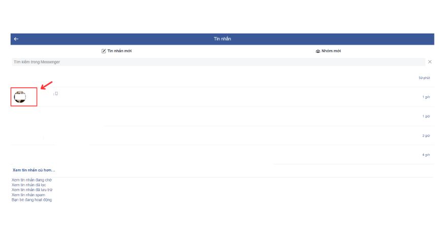 cách xem lại tin nhắn đầu tiên trên messenger