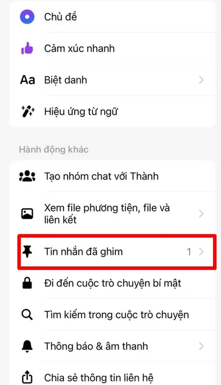 Ghim tin nhắn