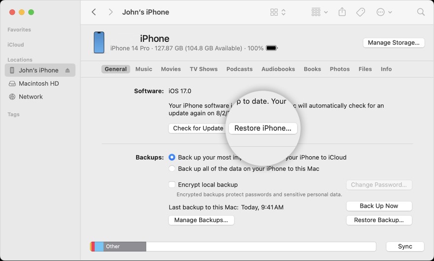 khôi phục tin nhắn đã xóa trên iPhone