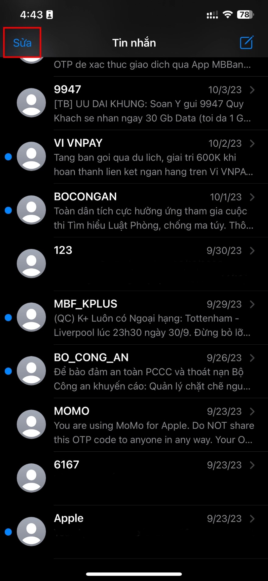 khôi phục tin nhắn đã xóa trên iPhone