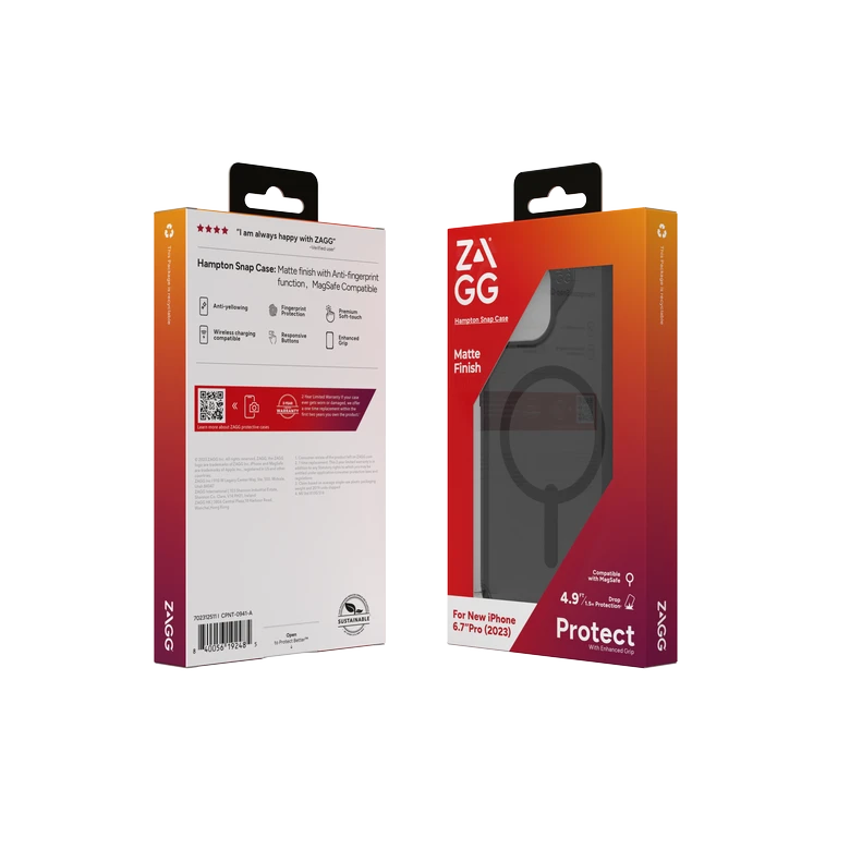 Ốp lưng Magsafe iPhone 15 Pro Max ZAGG Hampton Matte