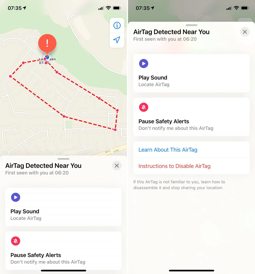 phát hiện và xử lý nếu bị theo dõi bằng AirTag