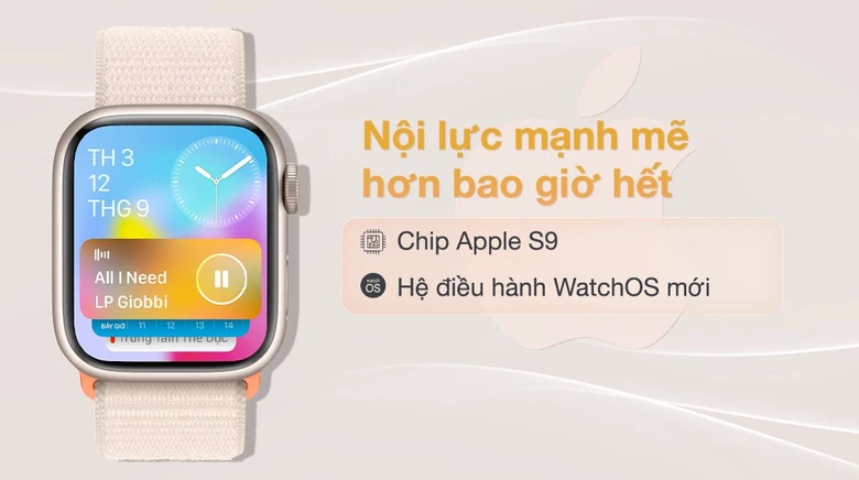 Apple Watch S9 GPS 45mm Viền Nhôm Dây Vải - Chính hãng VN/A
