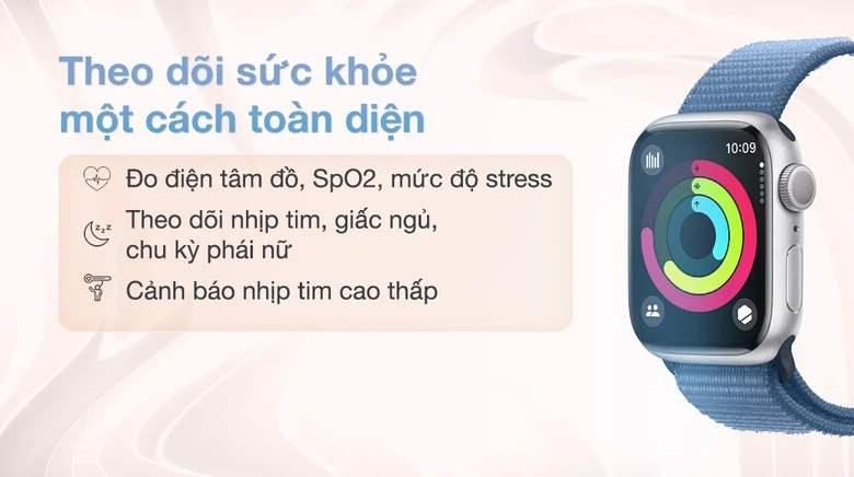 Apple Watch S9 GPS 45mm Viền Nhôm Dây Vải - Chính hãng VN/A
