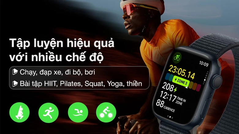 Apple Watch S9 GPS 45mm Viền Nhôm Dây Vải - Chính hãng VN/A