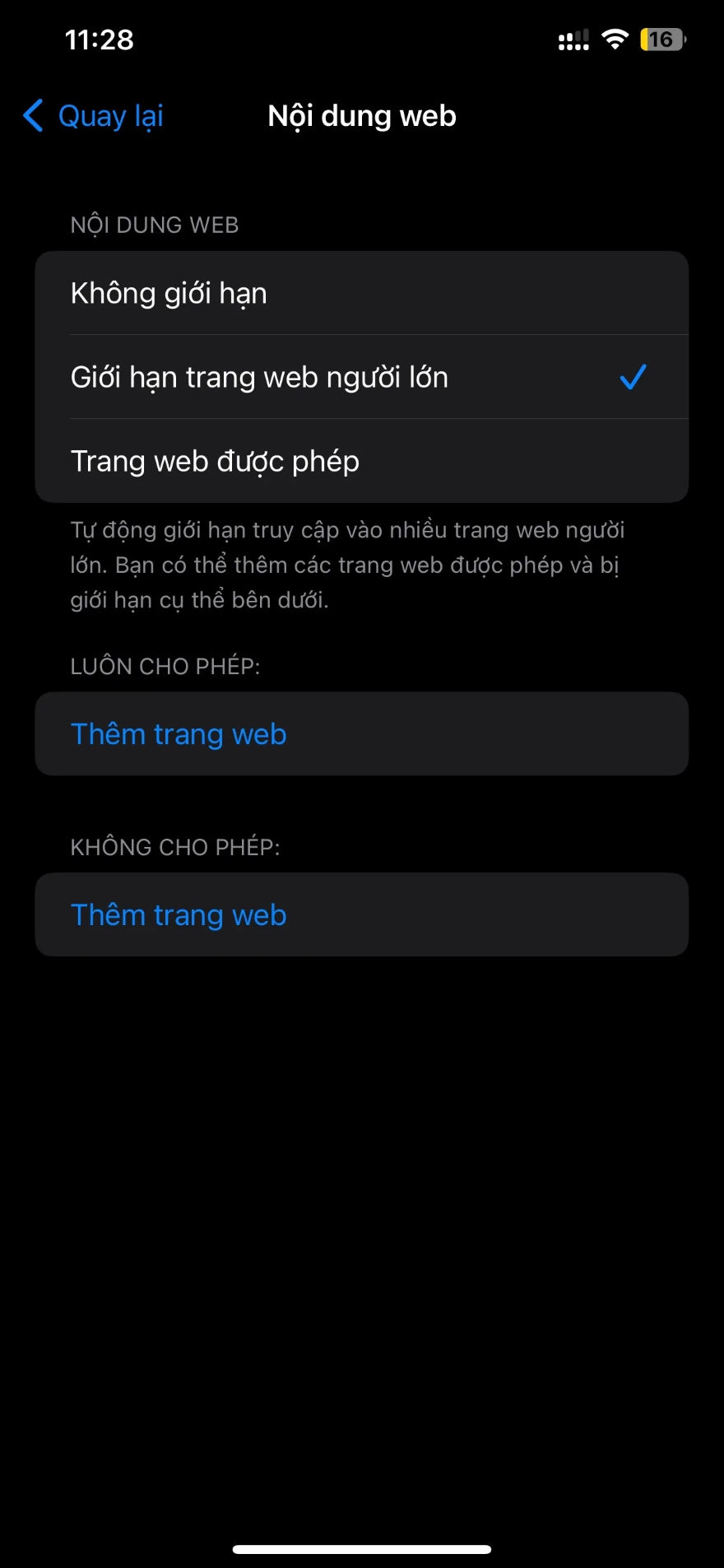 Cách chặn trang web trên iPhone