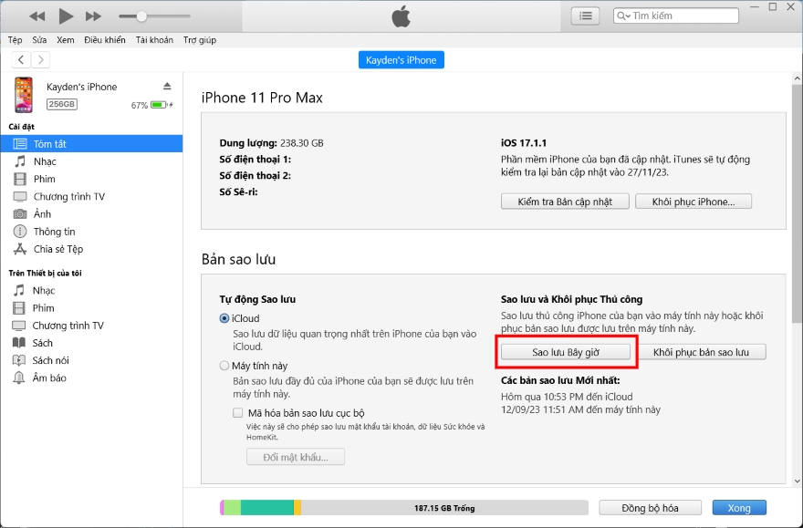 Cách sao lưu dữ liệu trên iPhone trước khi nâng cấp lên iOS 17
